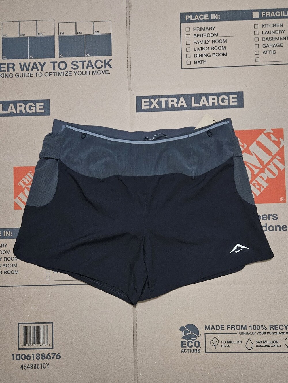 Nike Trail Second Sunrise Adv Dri Fit Black Running Shorts